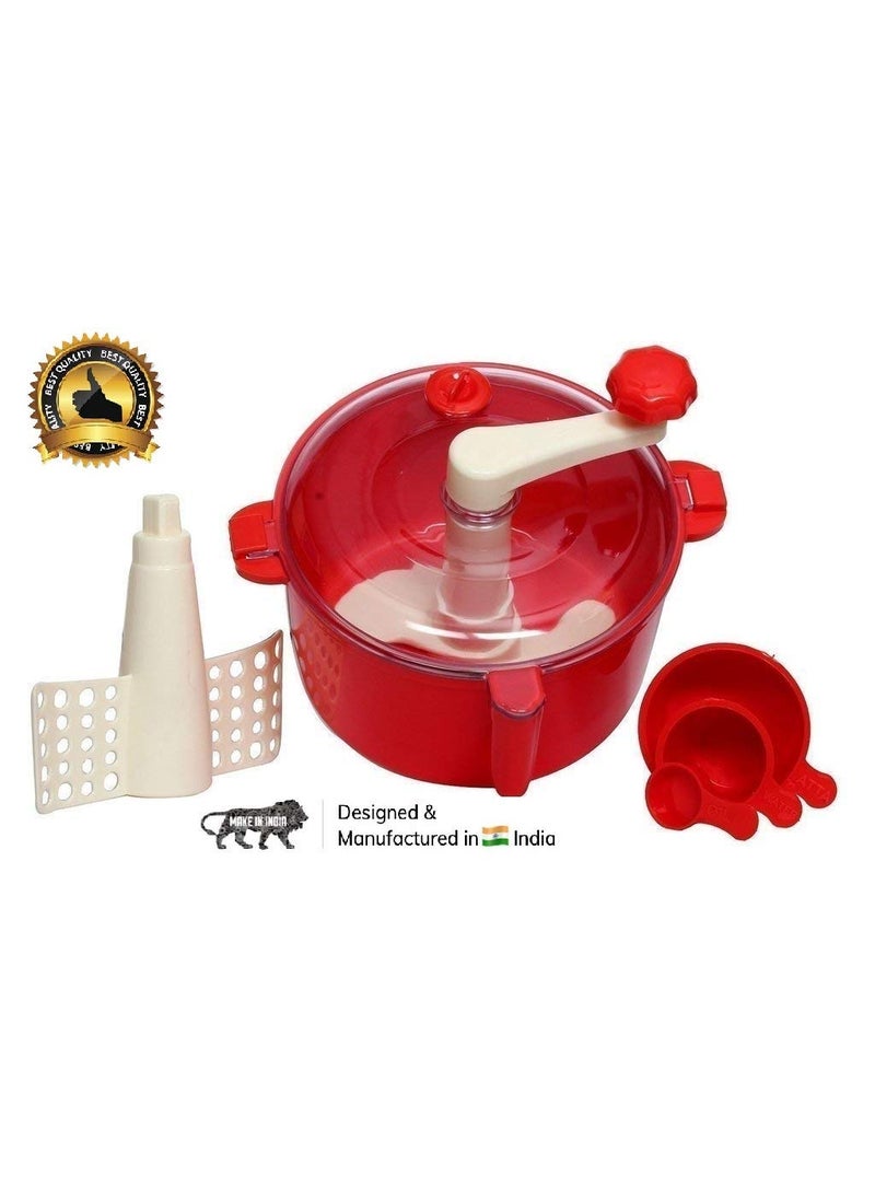 Purabelle Purabelle 2 in 1 Ata Maker Automatic NonElectric Dough Maker Atta Maker Machine for Kitchen Roti Maker for Home Multicolor Pack of 1  - Image 3