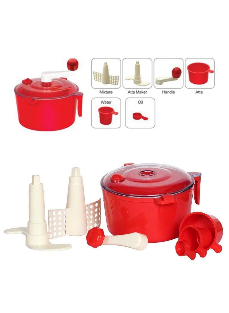 Purabelle Purabelle 2 in 1 Ata Maker Automatic NonElectric Dough Maker Atta Maker Machine for Kitchen Roti Maker for Home Multicolor Pack of 1  - Image 2