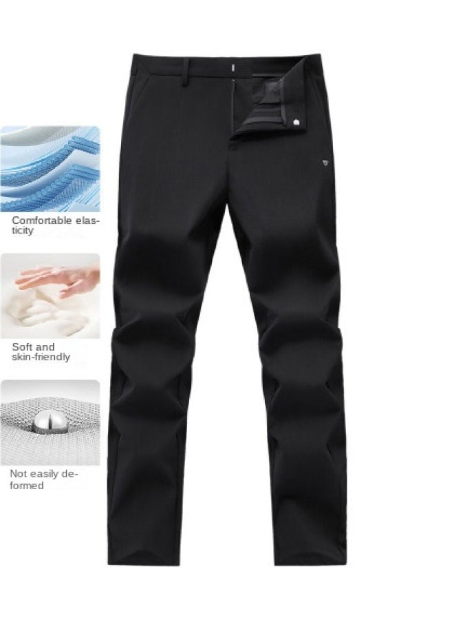Septwolves Daily Commute】men's Casual Trousers, Fashionable Stretch Striped Print Pants, Comfortable And Durable Slim-fit Trousers - Image 1