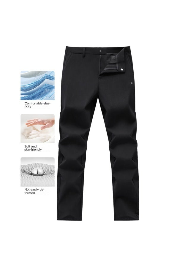 Septwolves Daily Commute】men's Casual Trousers, Fashionable Stretch Striped Print Pants, Comfortable And Durable Slim-fit Trousers - Image 2