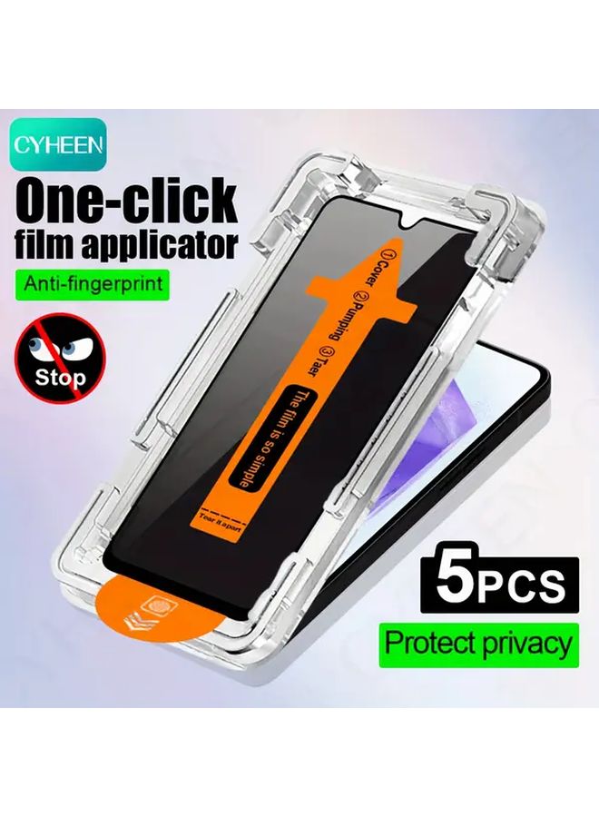 5 Pieces Privacy Screen Protector Tempered Glass For Samsung Galaxy A71 - Image 1