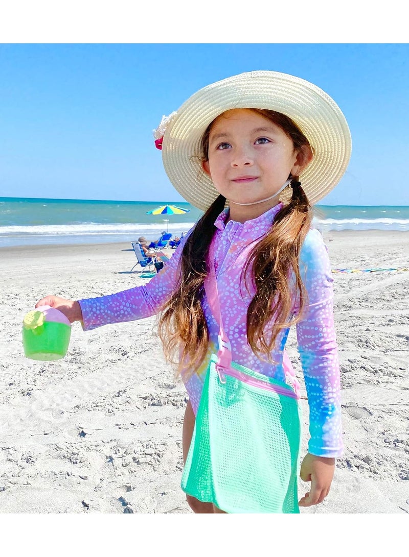 ORiTi حقيبة شبكية لألعاب الشاطئ للأطفال لجمع الأصداف الرملية والألعاب وإكسسوارات السباحة - Image 2