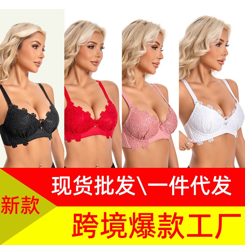 Underwire Bra French Lace Push-Up Cool Ozon Lingerie Newbra Thin Cup - Image 3