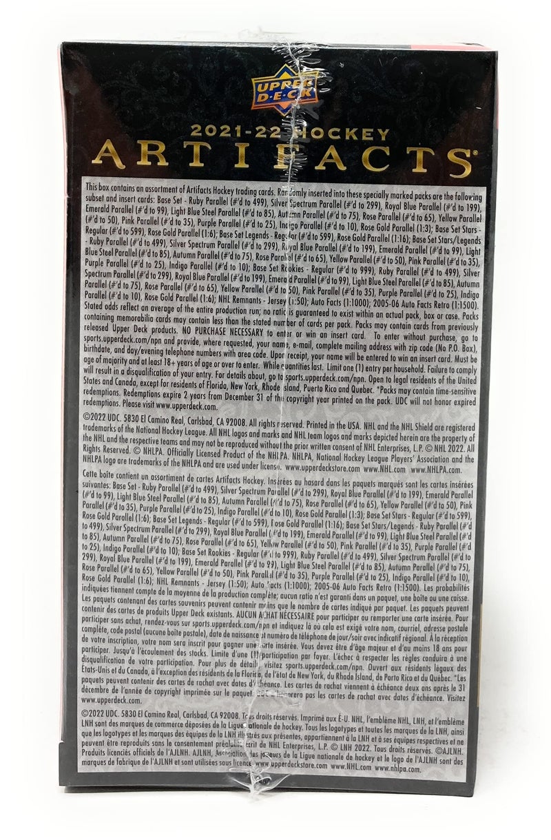 Upper Deck 2021-22 Hockey Artifacts Trading Cards - Image 5