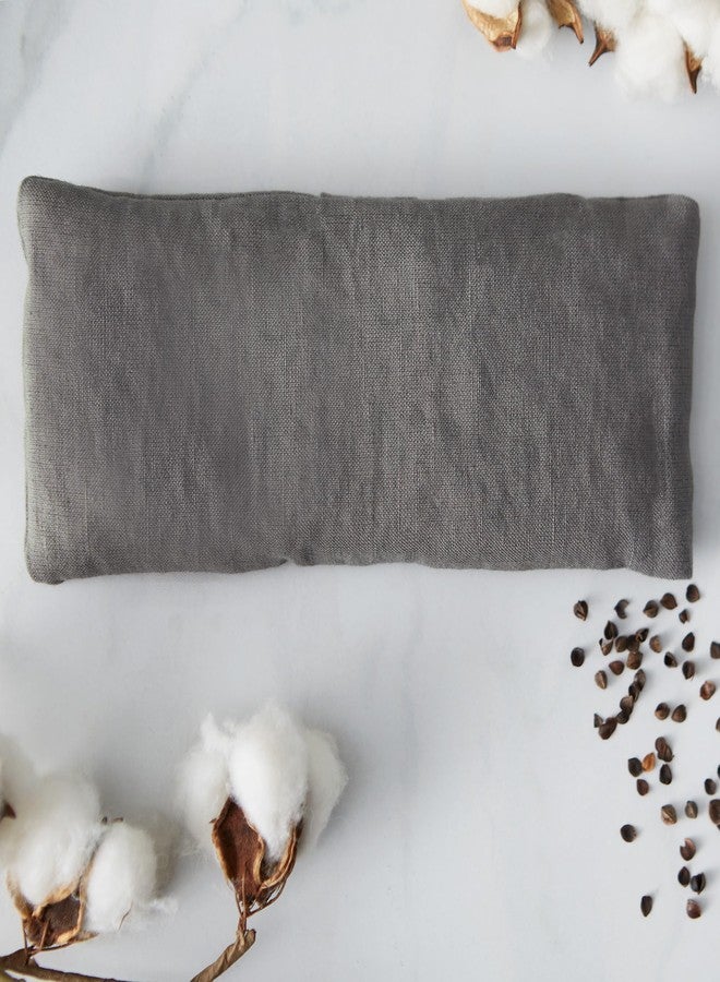 Bucky Linen Hot & Cold Eye Pillow, Natural Buckwheat Filling, Gray, 8x3.5-inch - Image 2