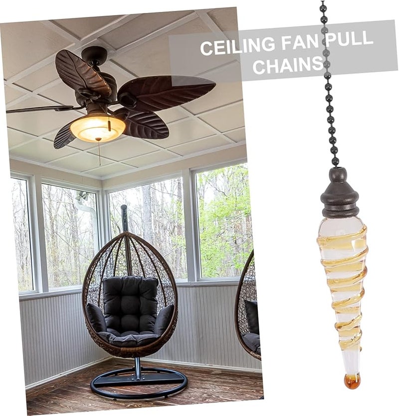 Yellow Ceiling Fan Pull Chain Extender Decorative Light Pull for Bathroom Bedroom Living Room - Image 4