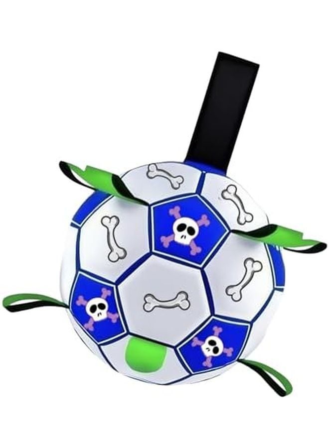 كرة الكرة الزرقاء غير القابلة للتدمير للكلاب من جميع السلالات للعب في الهواء الطلق شد الحبل - Image 2