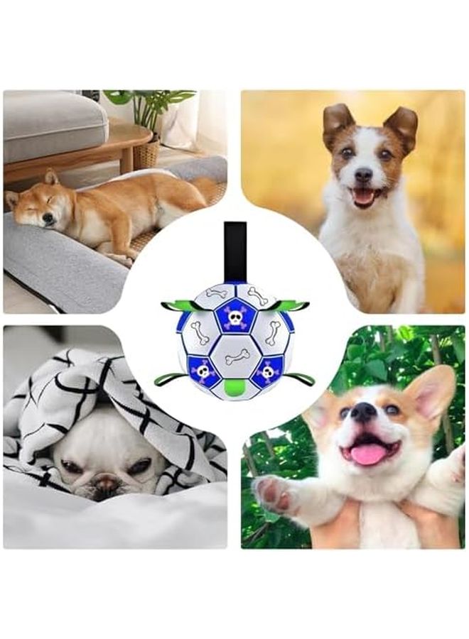 كرة الكرة الزرقاء غير القابلة للتدمير للكلاب من جميع السلالات للعب في الهواء الطلق شد الحبل - Image 5