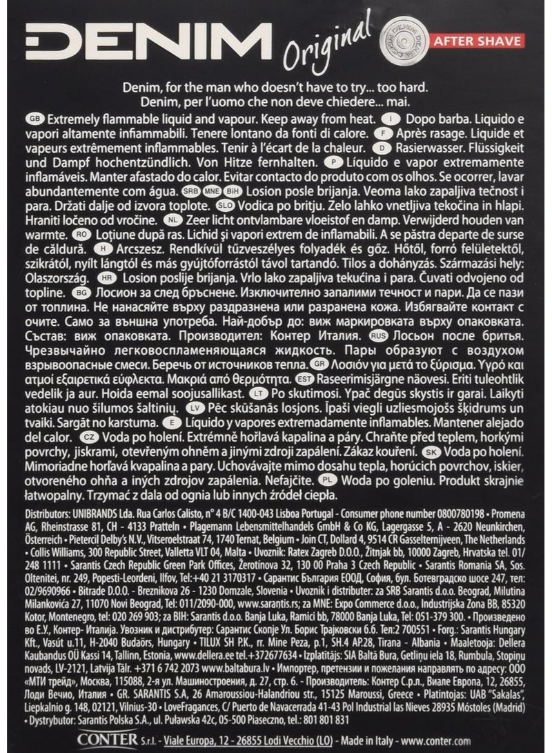 Denim After Shave Original 100Ml / Aftershave / For Men - Image 3