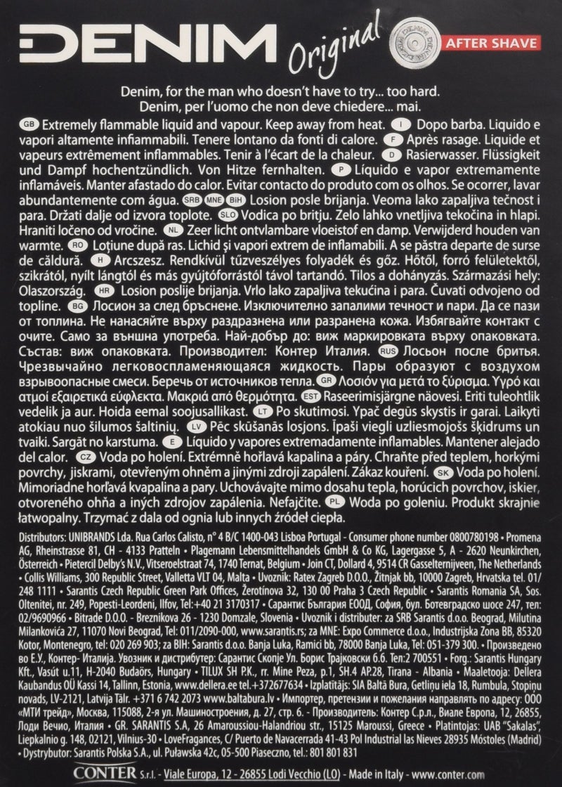 Denim After Shave Original 100Ml / Aftershave / For Men - Image 2