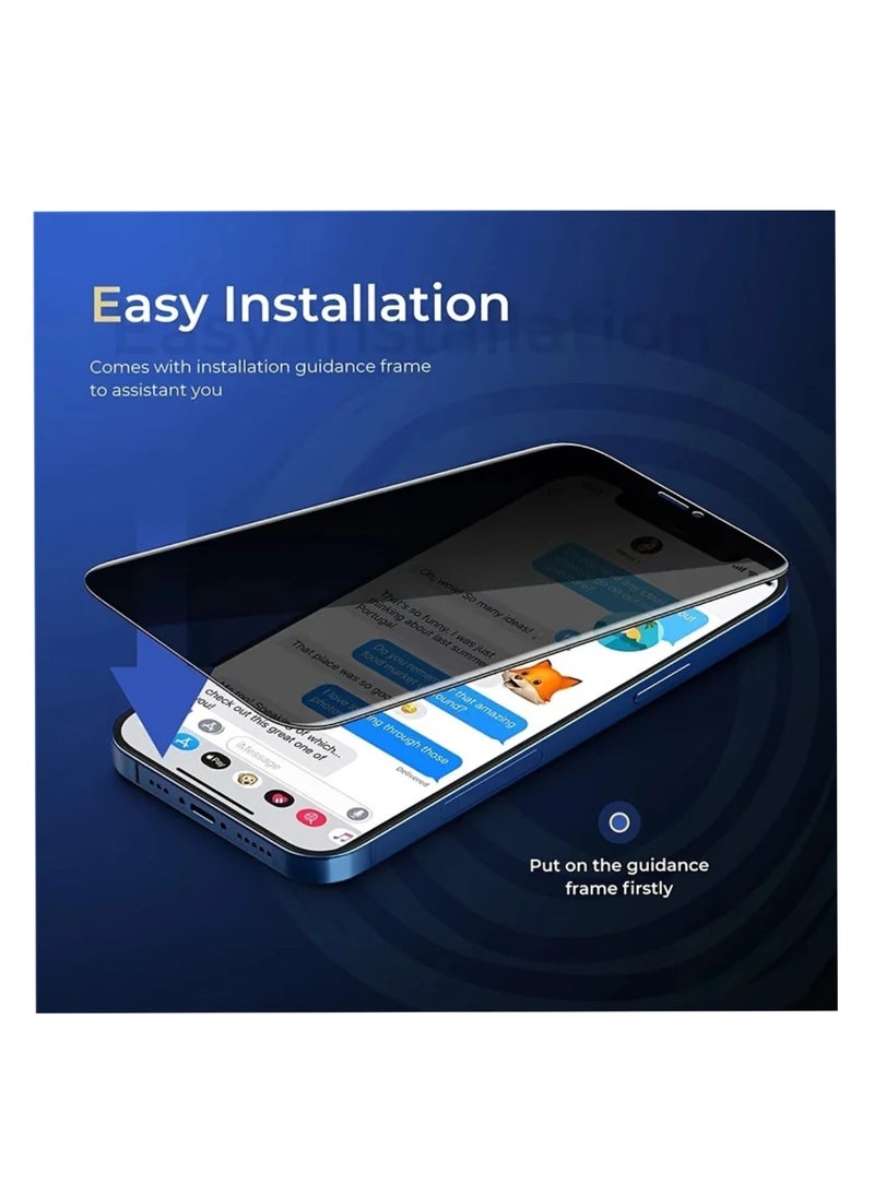 Raxoom iPhone Tempered Glass 3 Pack Privacy Screen Protector Set For iPhone 13 Mini 5.42 Inch Anti-Spy Tempered-Glass, Scratch Resistant iPhone Glass Full-Coverage Glass (Privacy, iPhone 13 Mini) - Image 4