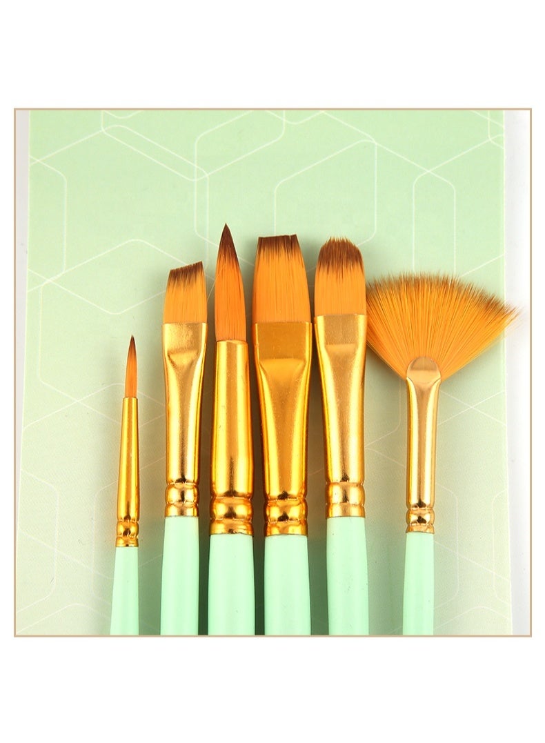 Keep Smiling Artist Nylon Brush Set – 6 PCS - Image 4