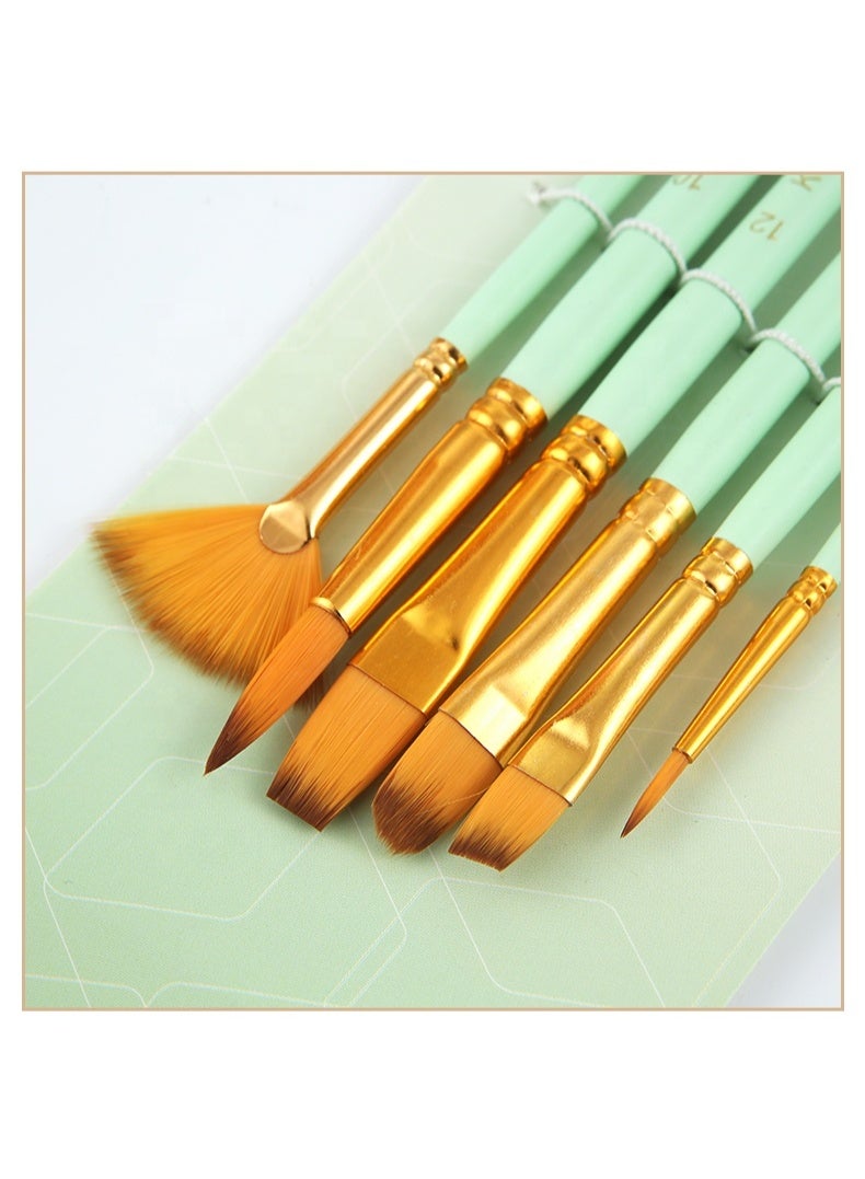 Keep Smiling Artist Nylon Brush Set – 6 PCS - Image 3