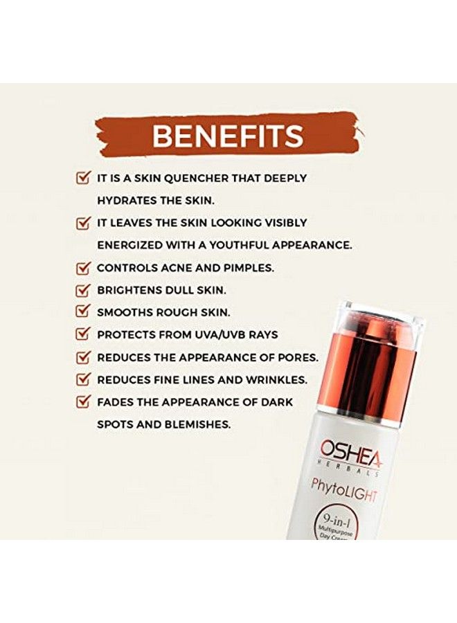 OSHEA Herbals Phytolight 9In1 Multipurpose Day Cream Spf 25 Pa++ I Lightens Skin Tone I All Skin Types I Paraben Free I 50Gm - Image 3