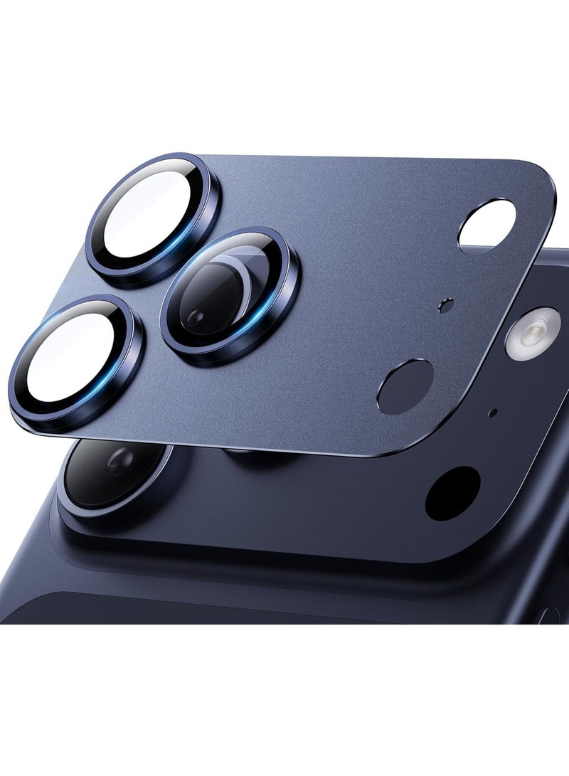 iPhone 17 Pro Max Camera Lens Protector - Matte Metal Plate Military Grade Shatterproof 9H Tempered Camera Glass Cover, Scratch Resistant, Case Friendly - Image 1