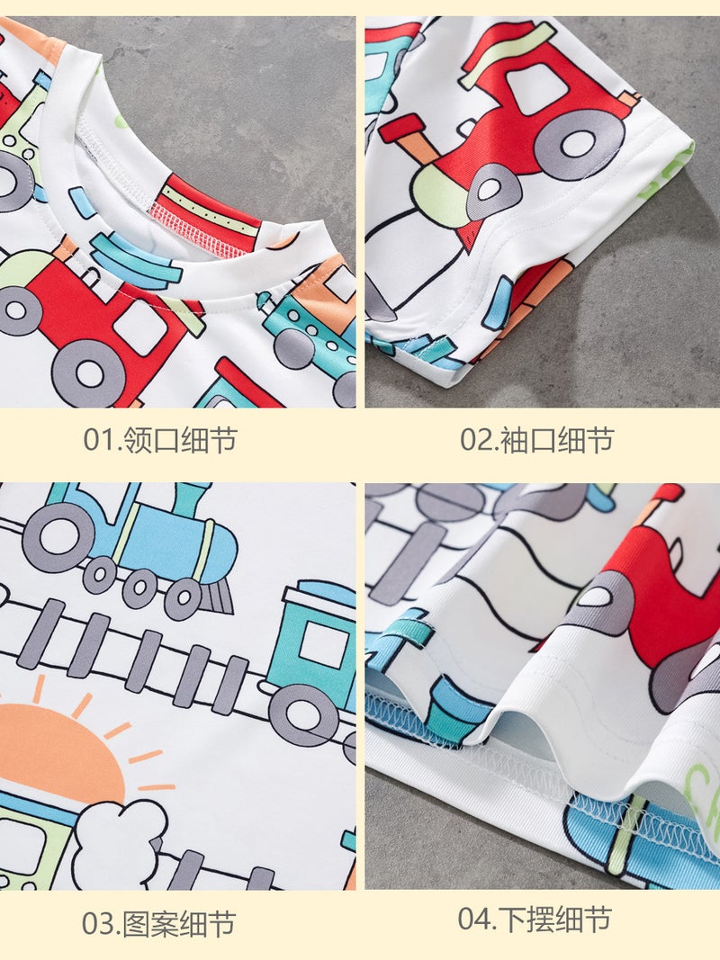 Children'S Short Sleeve T-Shirt New Cartoon Car Print Short Sleeve T-Shirt I Children'S Clothing Boys Casual Fashion Tops Clothing - Image 4