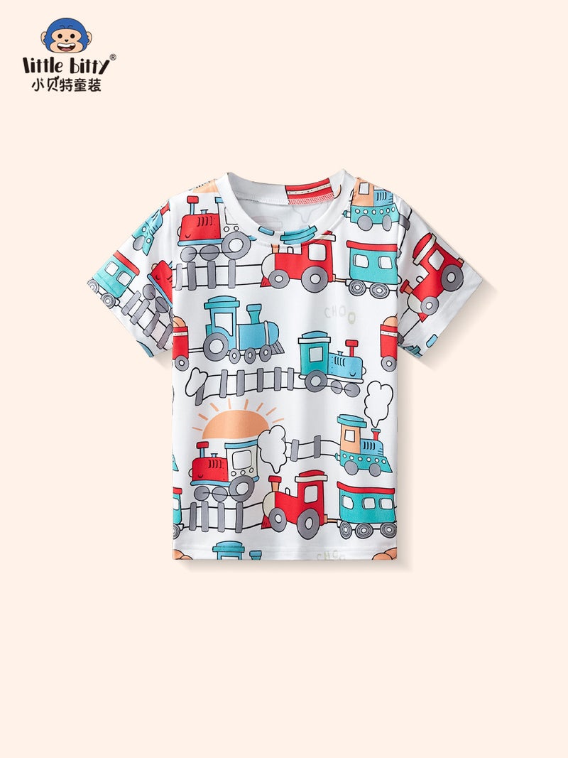 Children'S Short Sleeve T-Shirt New Cartoon Car Print Short Sleeve T-Shirt I Children'S Clothing Boys Casual Fashion Tops Clothing - Image 2