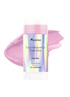 Mysense Mysense Pastel Pink Face Body Hair Paint Stick,Easter Bunny Face Paint,Water Based Washable Temporary Hair Color,Cream Body Paint Stick for Adults and Kids Halloween Costume SFX Cosplay Makeup,0.5oz  - Image 1