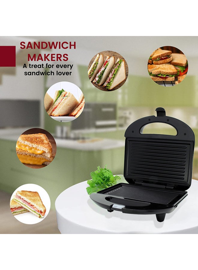 SONASHI 2-Slice Non-Stick Sandwich Grill Maker With Drip Coffee Maker Bundle 2 Slices 750 W SGT-853 + SCM-4920 Black - Image 4