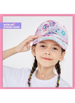 WAWSAM Kids Baseball Hat Girls Unicorn Cap Girls Baseball Cap Pink Cap for Girls Adjustable Trucker Cap for Kids Cute Aqua Cap for Toddlers  - Image 5