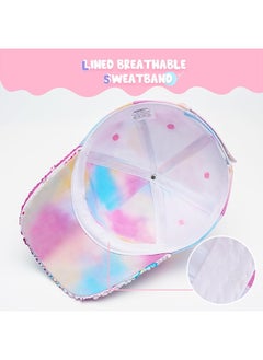 WAWSAM Kids Baseball Hat Girls Unicorn Cap Girls Baseball Cap Pink Cap for Girls Adjustable Trucker Cap for Kids Cute Aqua Cap for Toddlers  - Image 2