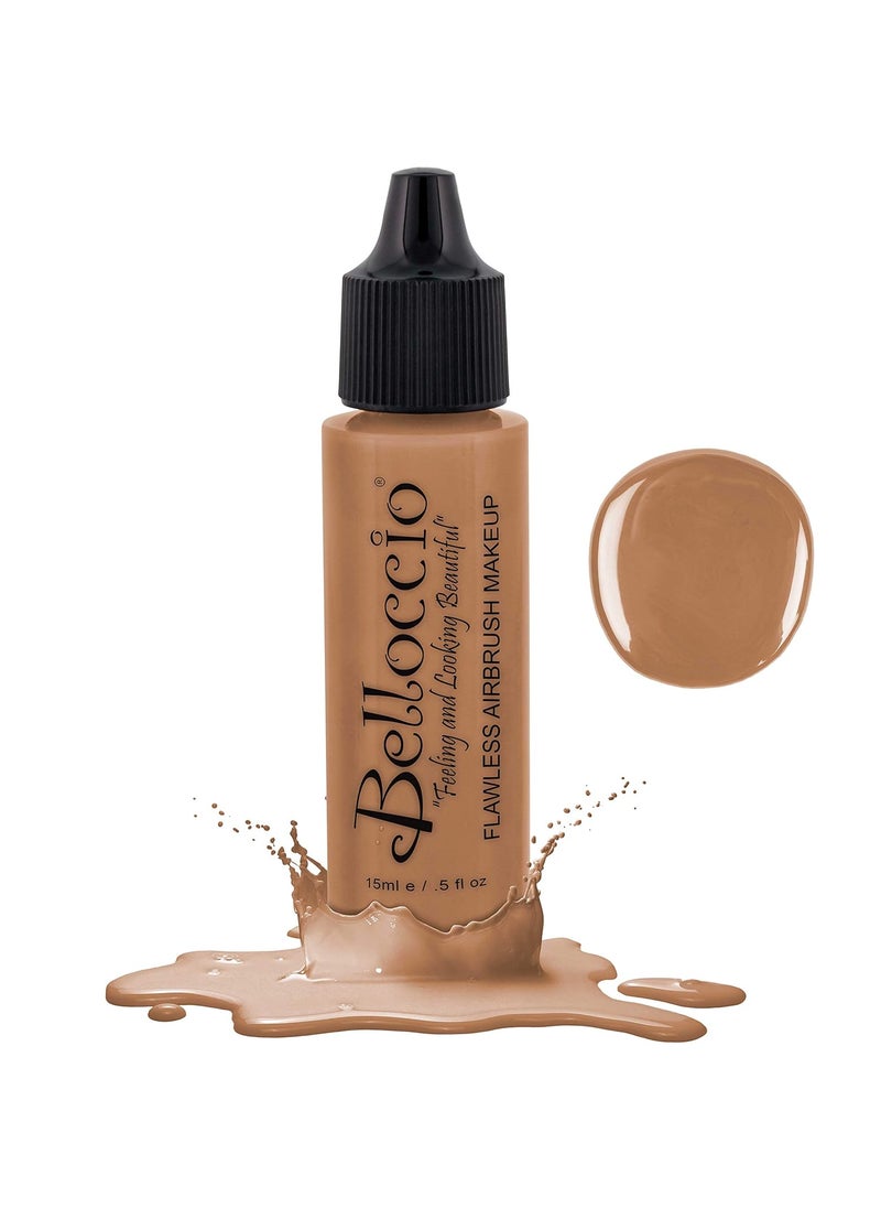 Belloccio - Belloccio's Professional Cosmetic Airbrush Makeup Foundation 1/2oz Bottle: Golden Tan- Medium Yellow Undertones - Image 1