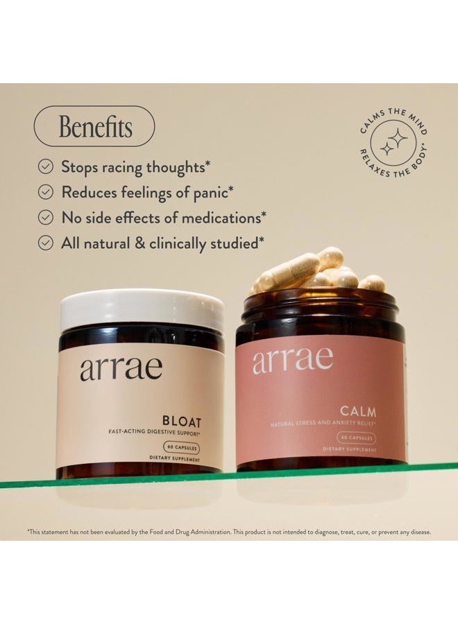 Arrae Calm Cortisol Manager - 60 Stress & Panic Relief Capsules - Mood Support Supplement w/L-Theanine, Inositol, Passionflower, & Magnesium to Help You Feel Zen - Image 4
