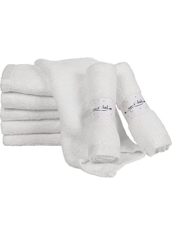 Sweet Child 8-Pack Baby Washcloths -Super Soft Rayon,Wash Cloths for Newborn,Infants and Kids, Bath Baby Towels, for Body and Face White - Image 3