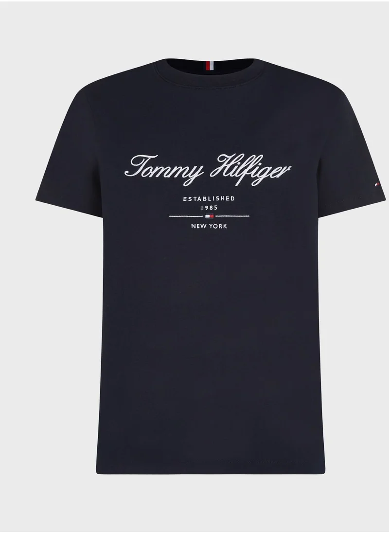 TOMMY HILFIGER Regular Fit T-Shirt With Script Logo