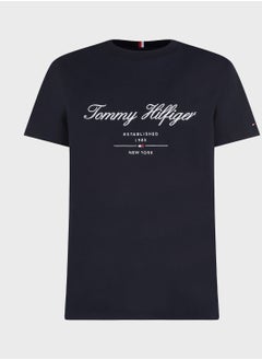 TOMMY HILFIGER Regular Fit T-Shirt With Script Logo  - Image 4