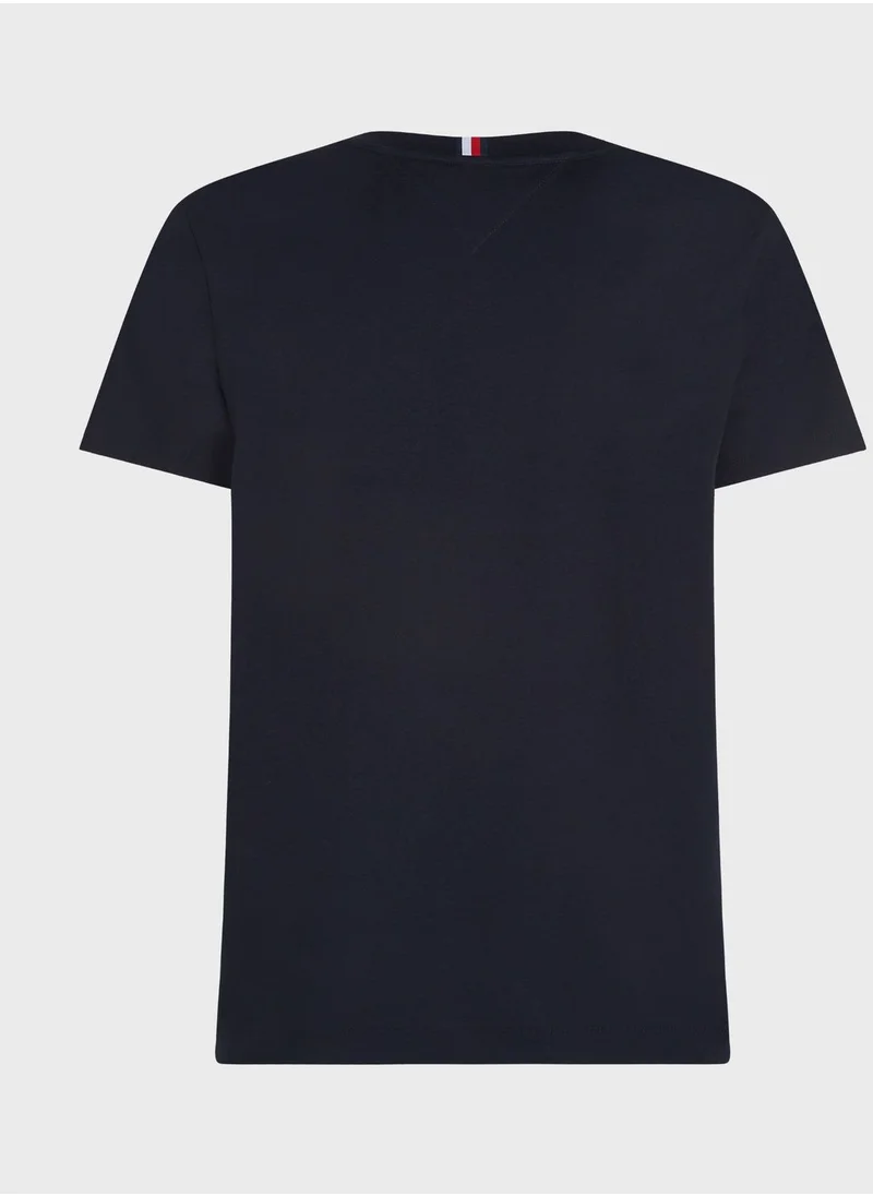 TOMMY HILFIGER Regular Fit T-Shirt With Script Logo