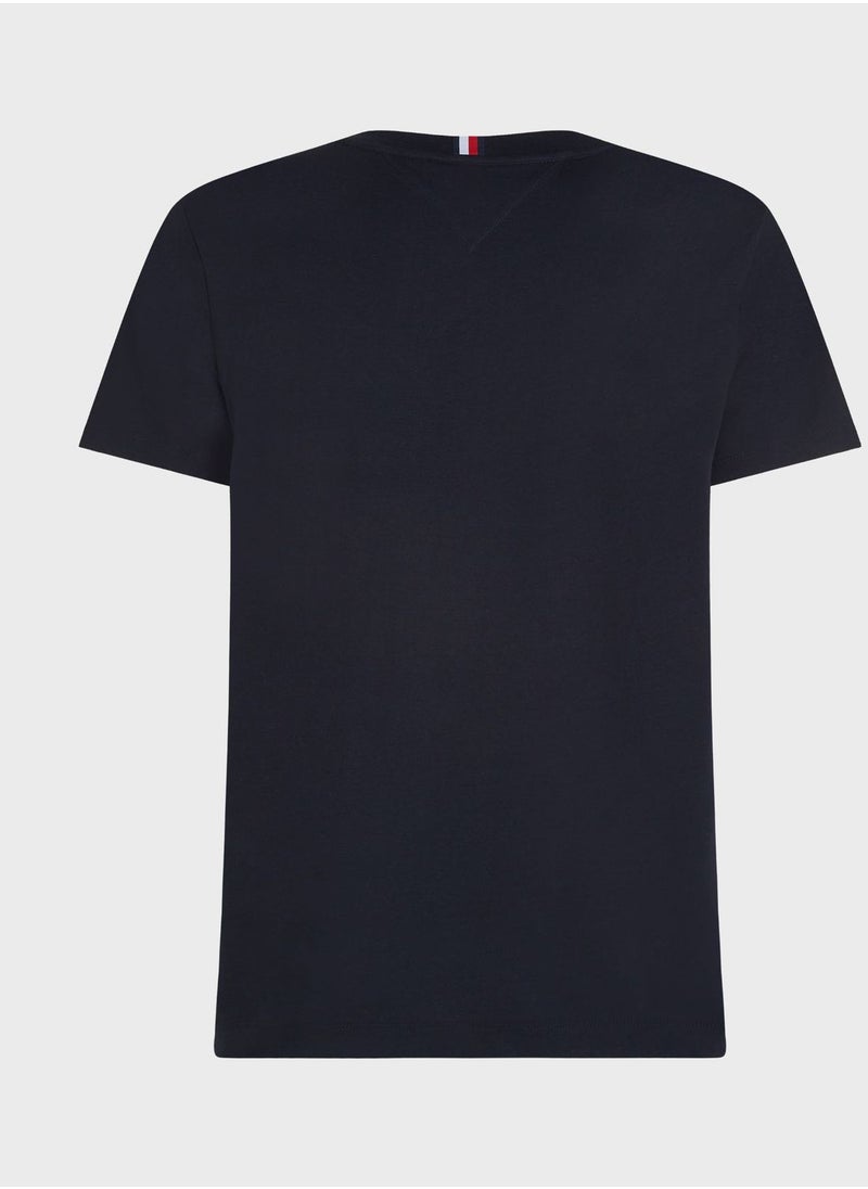 TOMMY HILFIGER - Regular Fit T-Shirt With Script Logo - Image 1