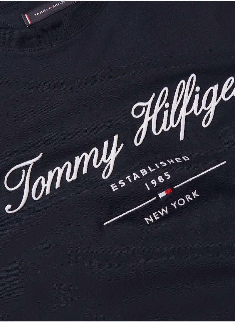 TOMMY HILFIGER - Regular Fit T-Shirt With Script Logo - Image 1