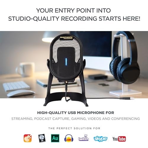 Marantz Professional Umpire - USB Microphone for Recording, Podcasting, Streaming and Gaming with Desktop Stand, Pop Filter and Shockmount, Black - Image 3