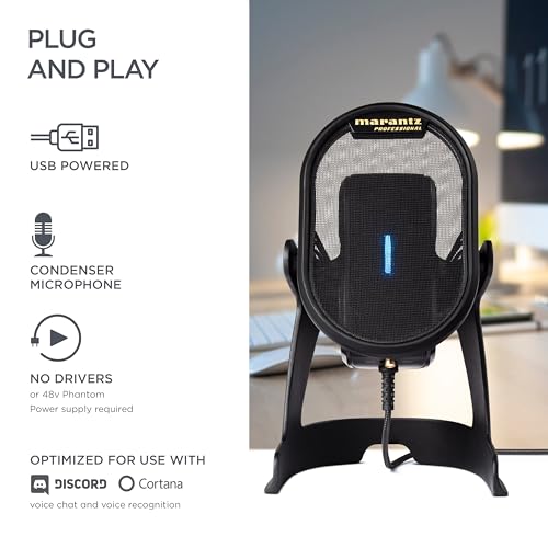 Marantz Professional Umpire - USB Microphone for Recording, Podcasting, Streaming and Gaming with Desktop Stand, Pop Filter and Shockmount, Black - Image 4