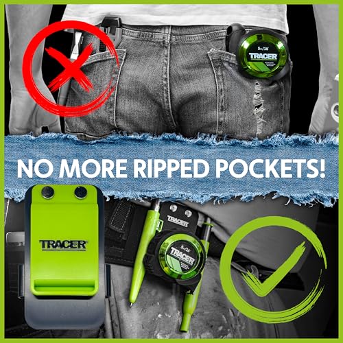 TRACER Metal Tape Measure Holster for Belt Heavy Duty Tape Measure Holder with Belt Clip and Tracer Marker Holsters Universal Measuring Tape Holder for Tool Belt Ultimate Tool Holster - Image 3