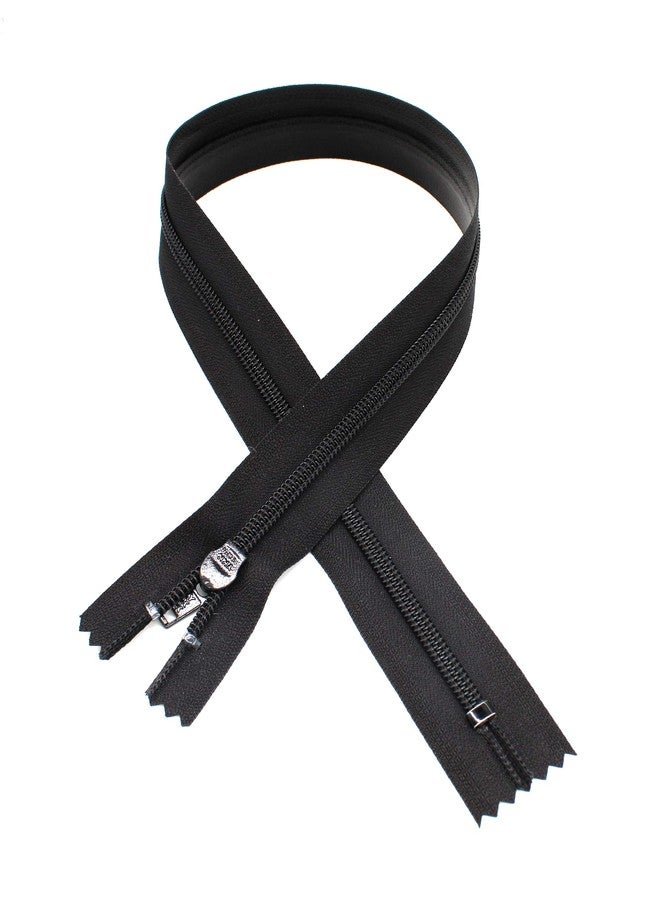 YKK 7" Water Resistance Zipper 5 Water - Resistance Closed Bottom - 580 Black (1 Zipper/Pack) - Image 3