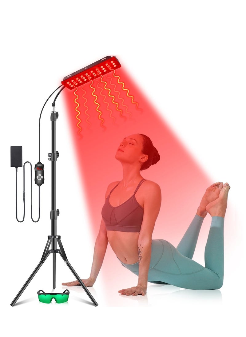 XiuWoo - Red Light Therapy Lamp for Face Body, LED Infrared Light Therapy with Adjustable Stand 660nm Red Light and 850nm Near Infrared Light for Body at Home for Women Men - Image 1