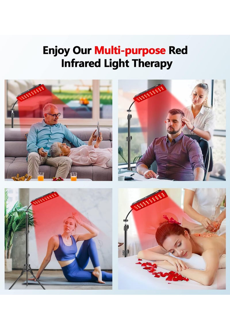 XiuWoo - Red Light Therapy Lamp for Face Body, LED Infrared Light Therapy with Adjustable Stand 660nm Red Light and 850nm Near Infrared Light for Body at Home for Women Men - Image 1