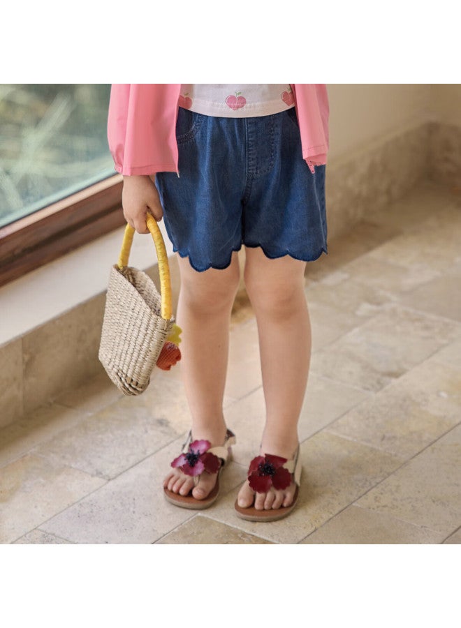 Luson Chen Da Zhu Xiao O Bao Sweet Petal Denim Shorts For Women, Summer New Thin Style Girls' Shorts - Image 3