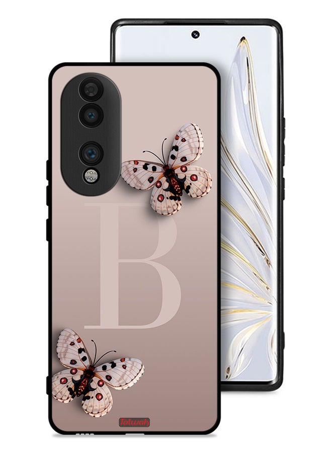 Tolwak غطاء حماية لهاتف Honor 70 مزين بالفراشات - Image 1