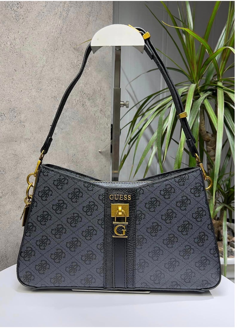 GUESS - Genevela Ellitt shoulder bag - printed black - Image 1