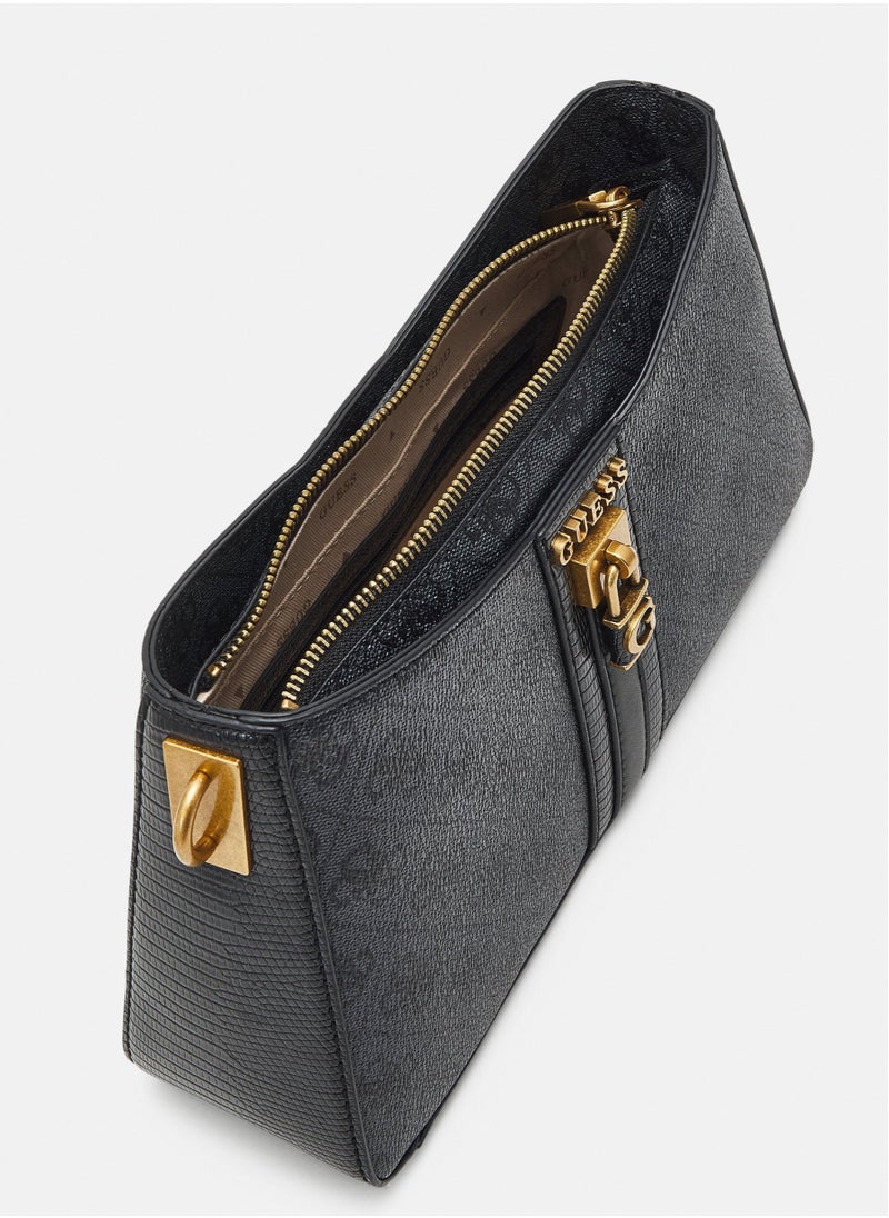 GUESS - Genevela Ellitt shoulder bag - printed black - Image 1