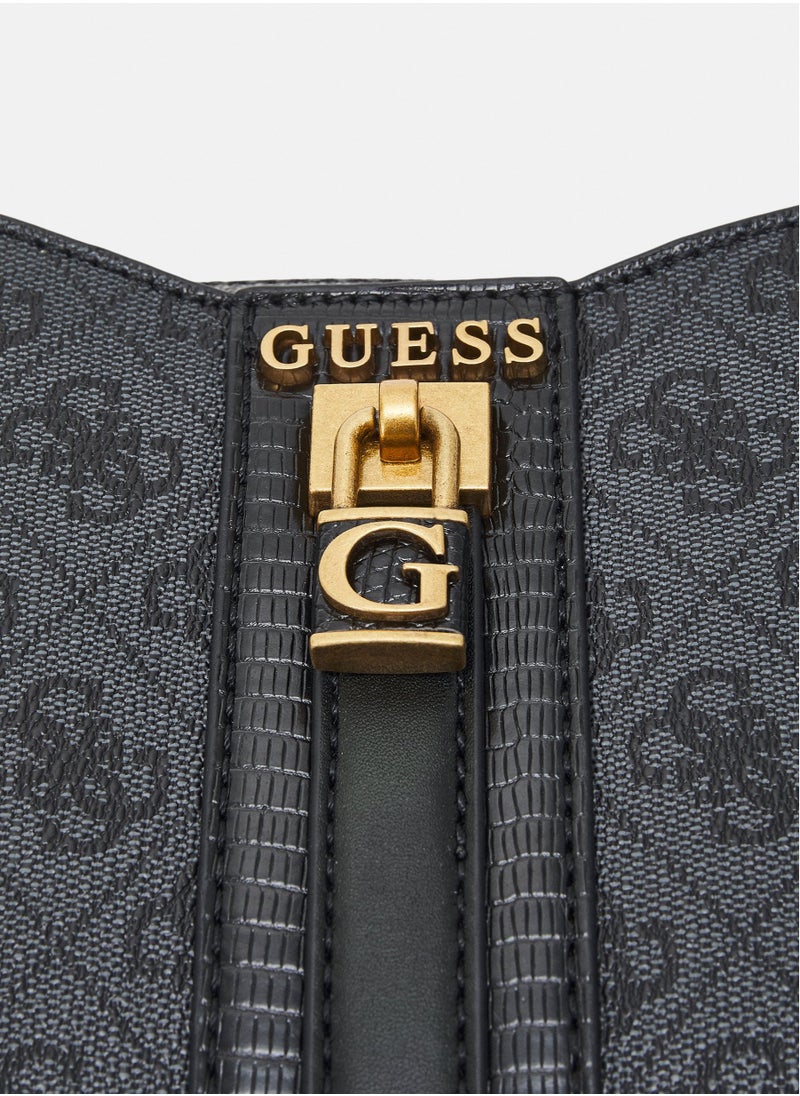 GUESS - Genevela Ellitt shoulder bag - printed black - Image 1