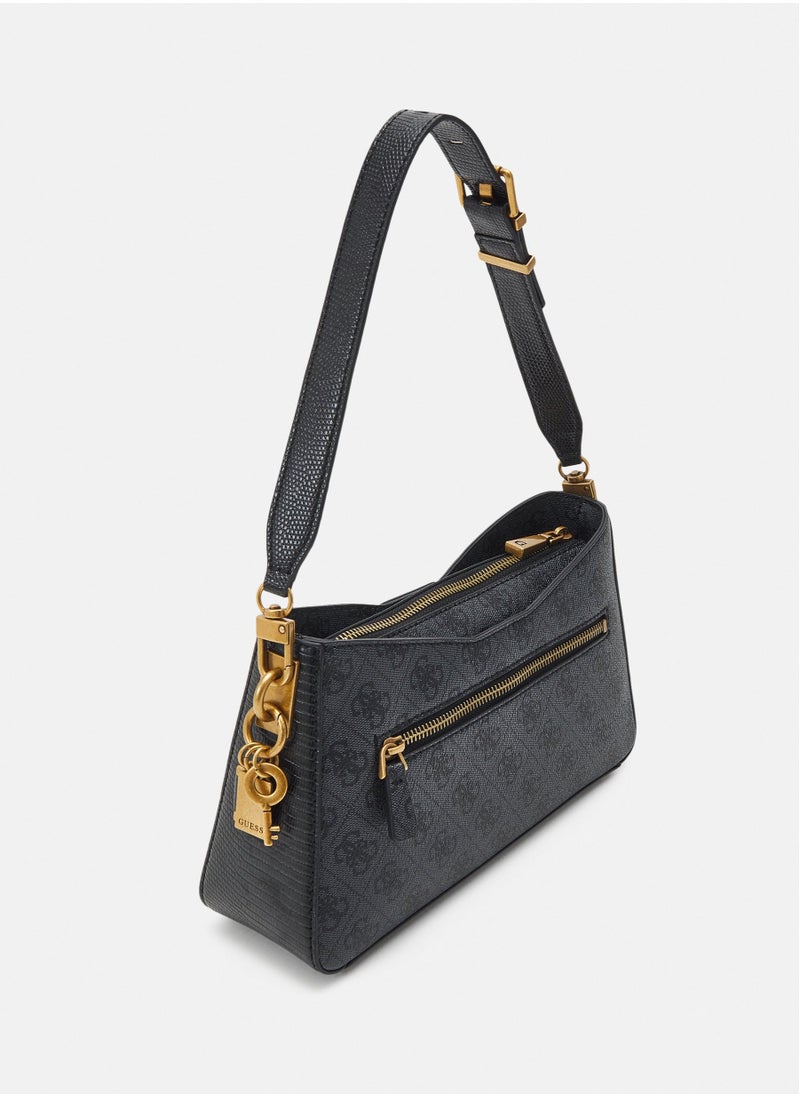 GUESS - Genevela Ellitt shoulder bag - printed black - Image 1