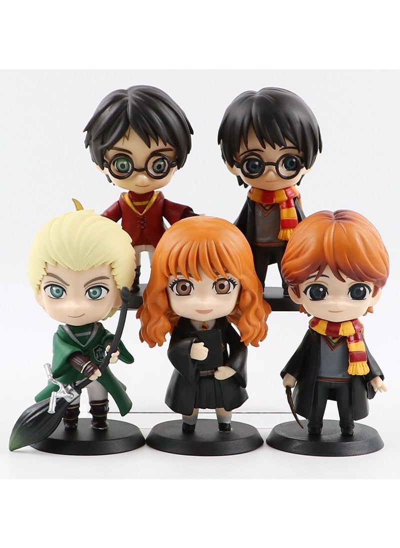 Generic 5-Piece Harry Potter Action Figures Sets 10cm, Anime Cartoon Small Figurines Toys, Collectible Ornaments for Birthday Holiday Party Favors Supplies, Cake Cupcake Toppers, Car, Micro Landscape  - Image 4