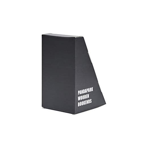 Pandapark Wood Bookends,Non-Skid Bookend for Shelves,Heavy Duty Bookends,Book Stand for Books/CDs,1 Pair - Image 5