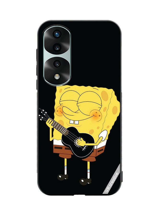 VR CREATIVE Protective Case Cover For Honor 70 Pro Spongebob With Guitar Design Multicolour - Image 1