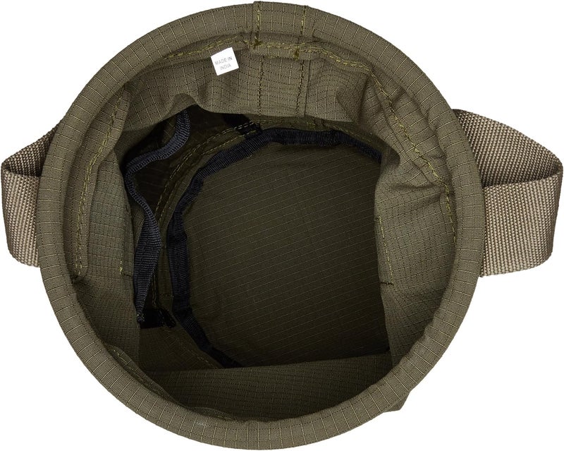 Canvas Utility Bucket 9.5"x14", Round Tool Bucket, Reinforced Base & Carry Handle, Ripstop Canvas, Ideal Multi-Purpose Bag for Jobsite, Gardening, Home Use, Tool Storage (Hunter Green)