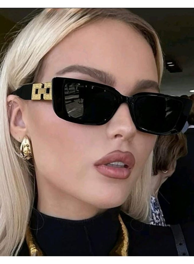 نظارات شمسية كبيرة الحجم بتصميم كلاسيكي كلاسيكي للحماية من الأشعة فوق البنفسجية